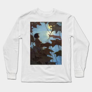 The Broad Yellow Moon by Jessie Willcox Smith Long Sleeve T-Shirt